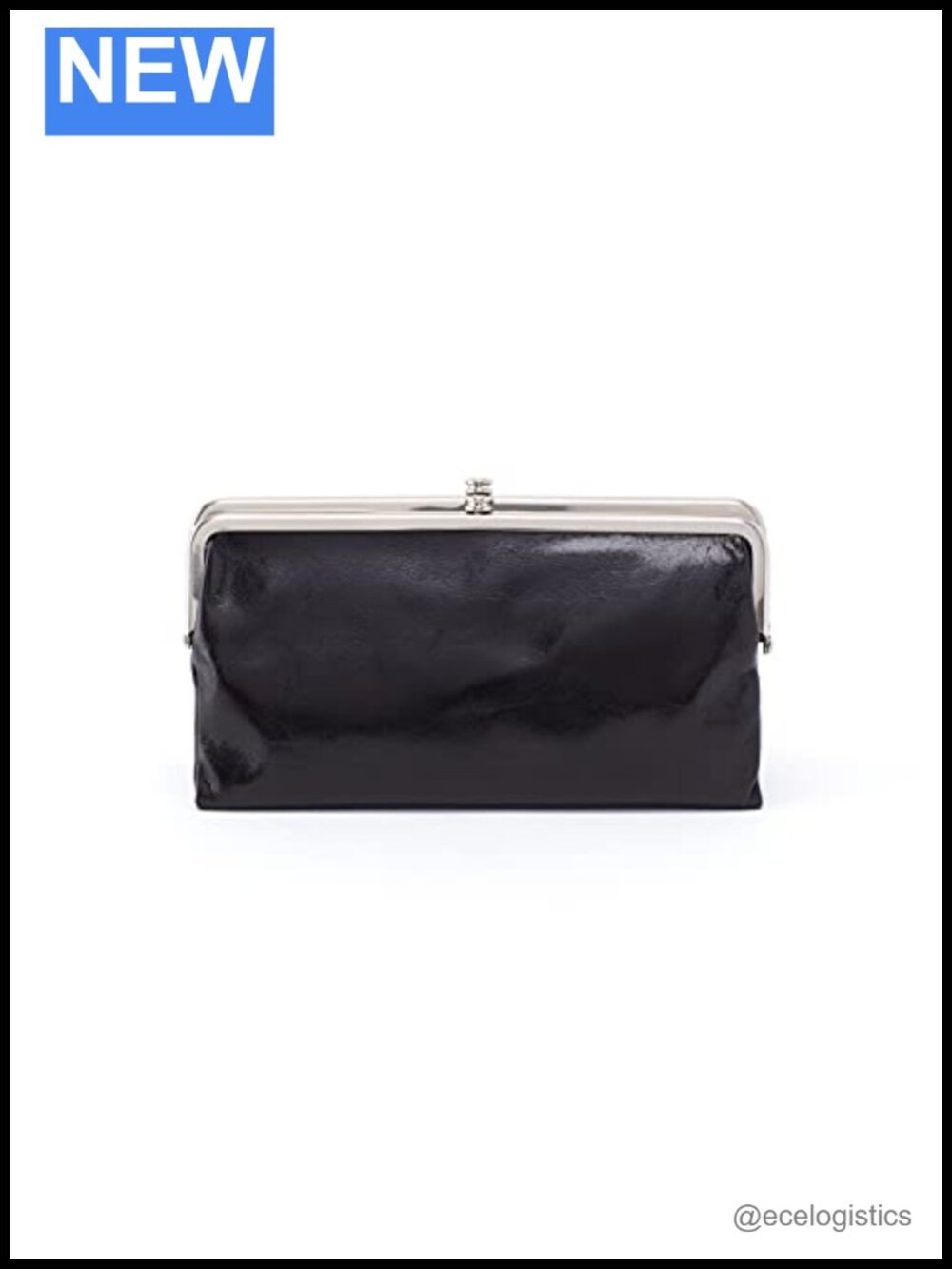 Leather Clutch Wallet with 9 Card Slots and ID Window